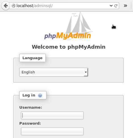 phpmyadmin navegador